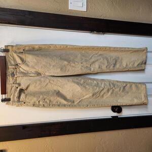 AEO Women's Tan Corduroy Mom Straight Jeans- 6 Regular